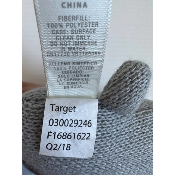 Cloud Island Target 2018 Gray White Bear Baby Infant Rattle Plush Toy Lovey - Picture 4 of 6